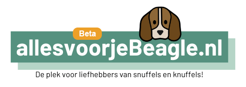 logo allesvoorjebeagle.nl beta versie, met slogan "De plek voor liefhebbers van knuffels en knuffels!"